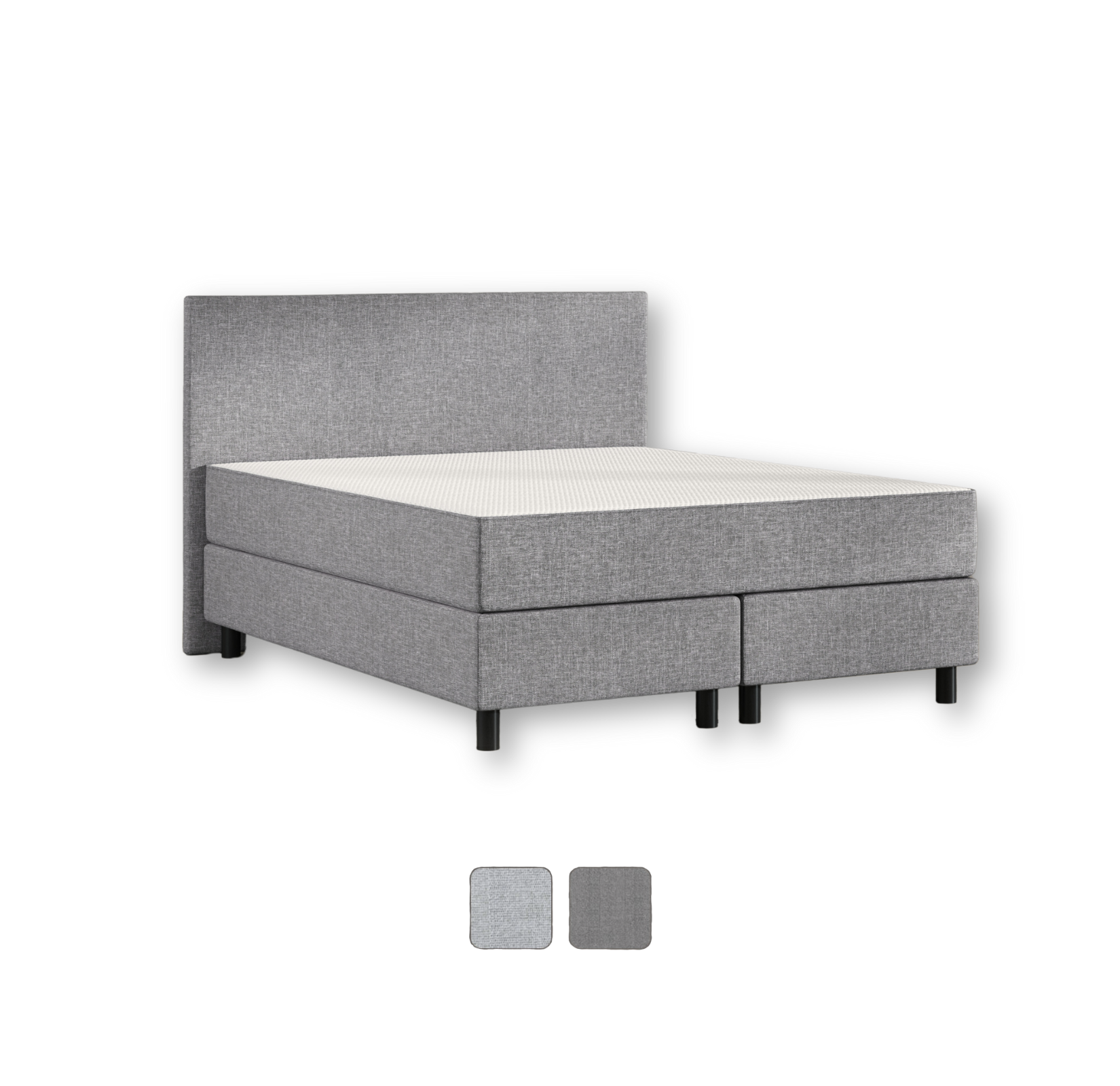 Emma Original Boxspringbett in Dunkelgrau.