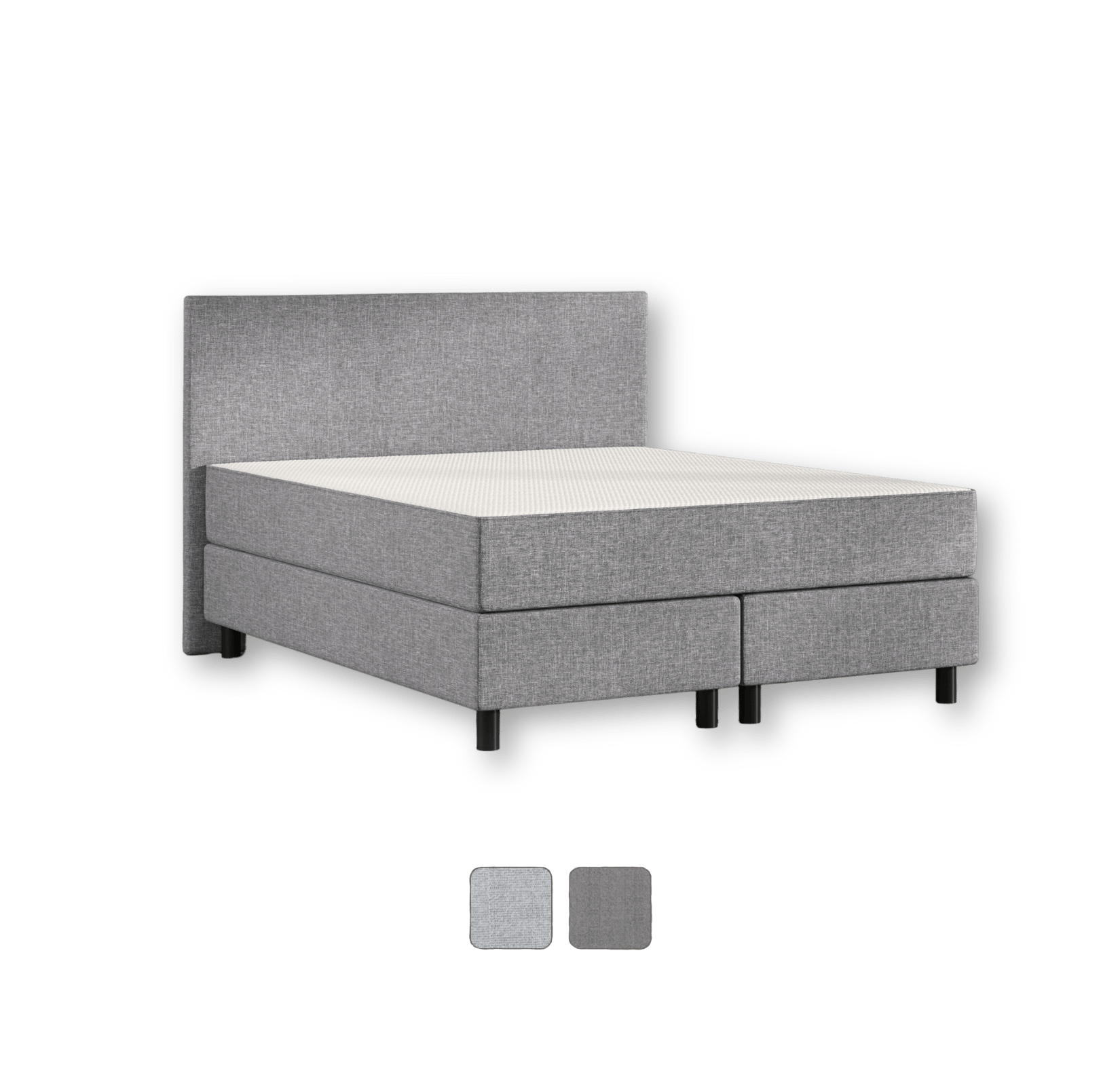 Emma Original Boxspringbett in Dunkelgrau.