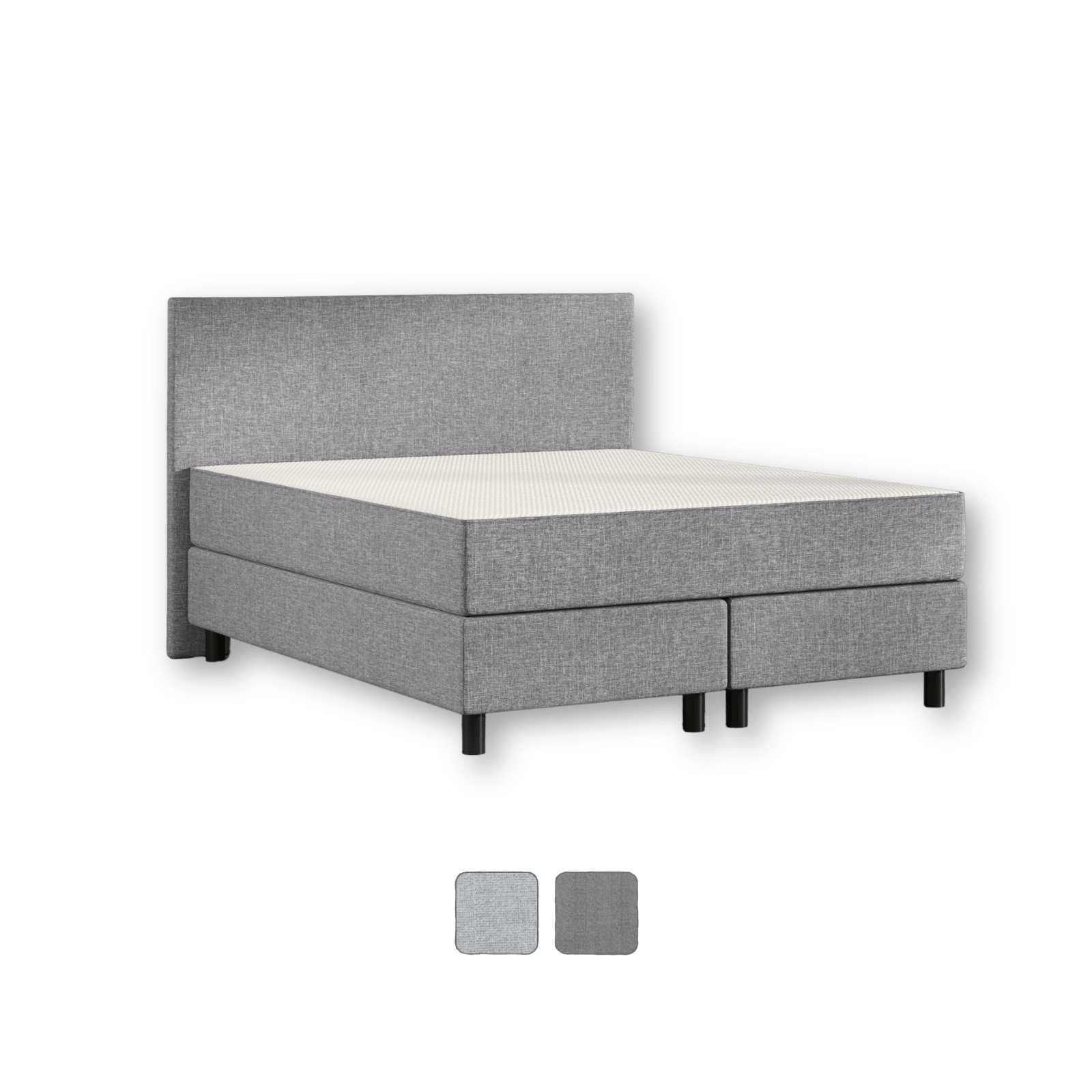 Emma Original Boxspringbett in Dunkelgrau.