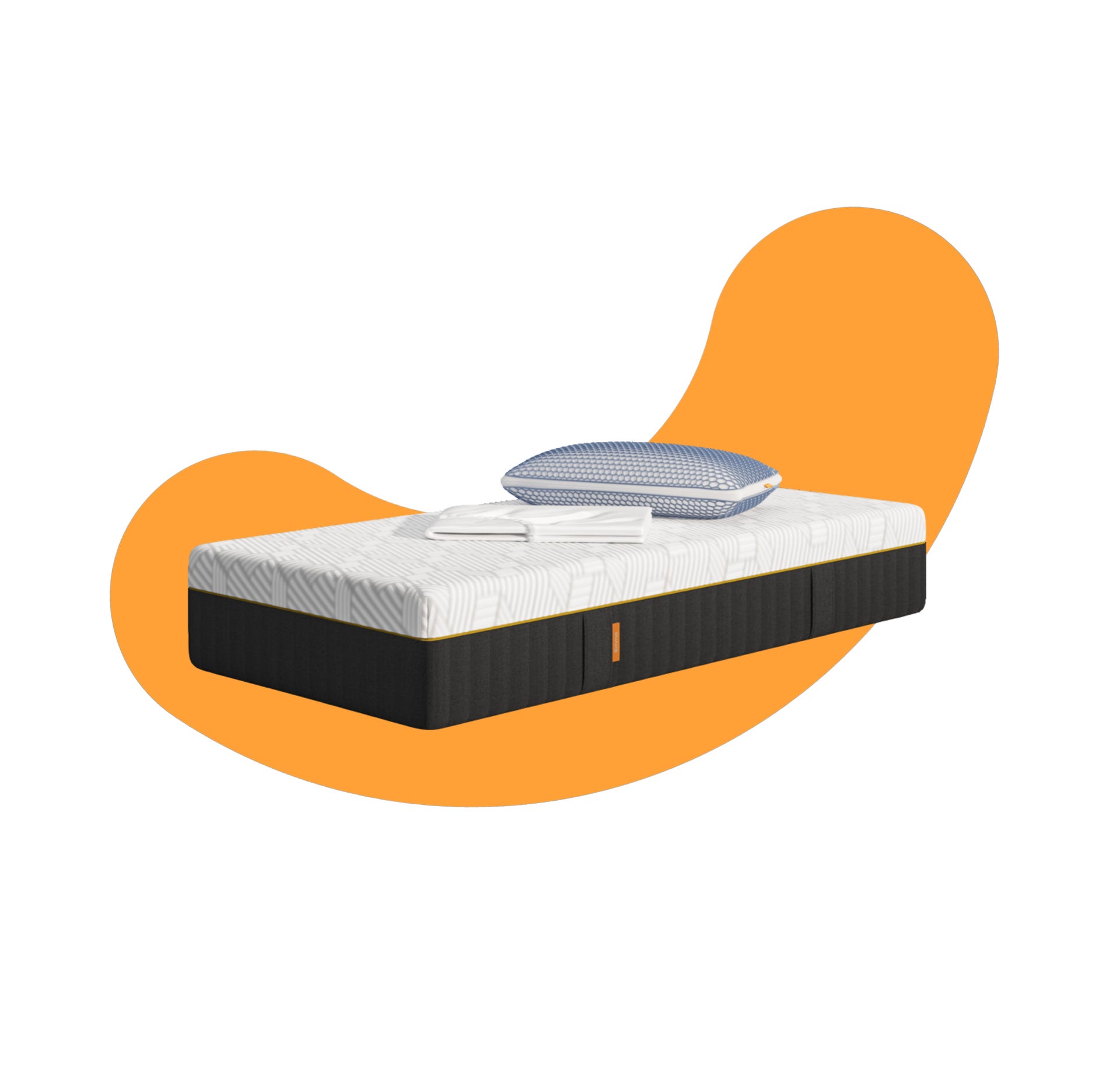 Emma Elite Set: 1x Matratze, 2x Kissen und 1x Spannbettlaken.