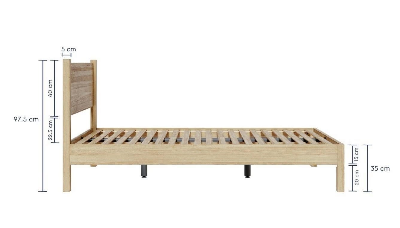wooden bed measures