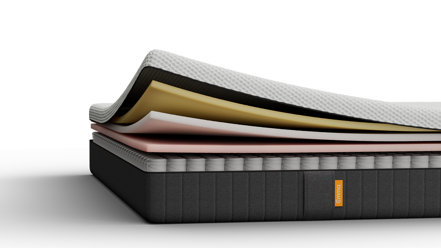 Emma Original Mattress with five exposed layers.