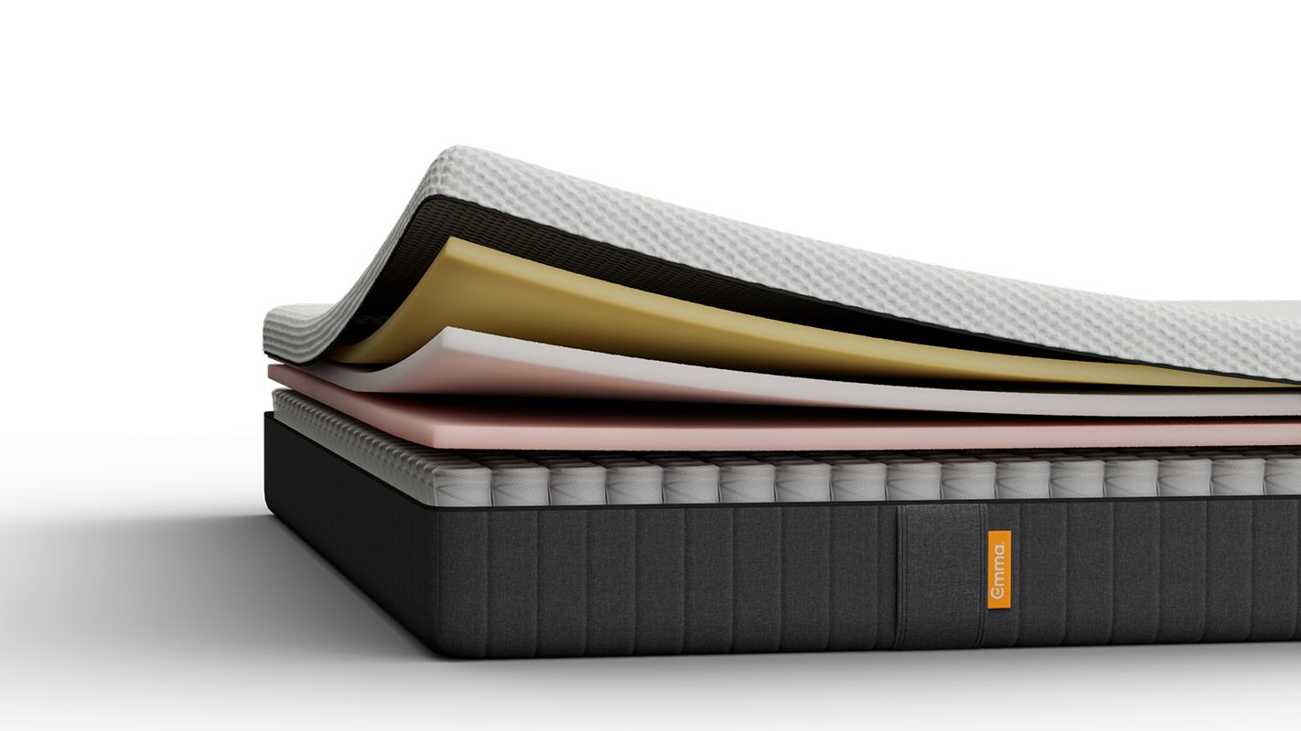 Emma Original Mattress with five exposed layers.