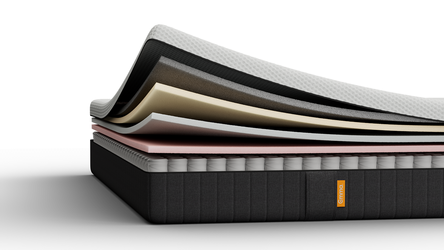 Emma Original Pro Mattress with seven exposed layers.