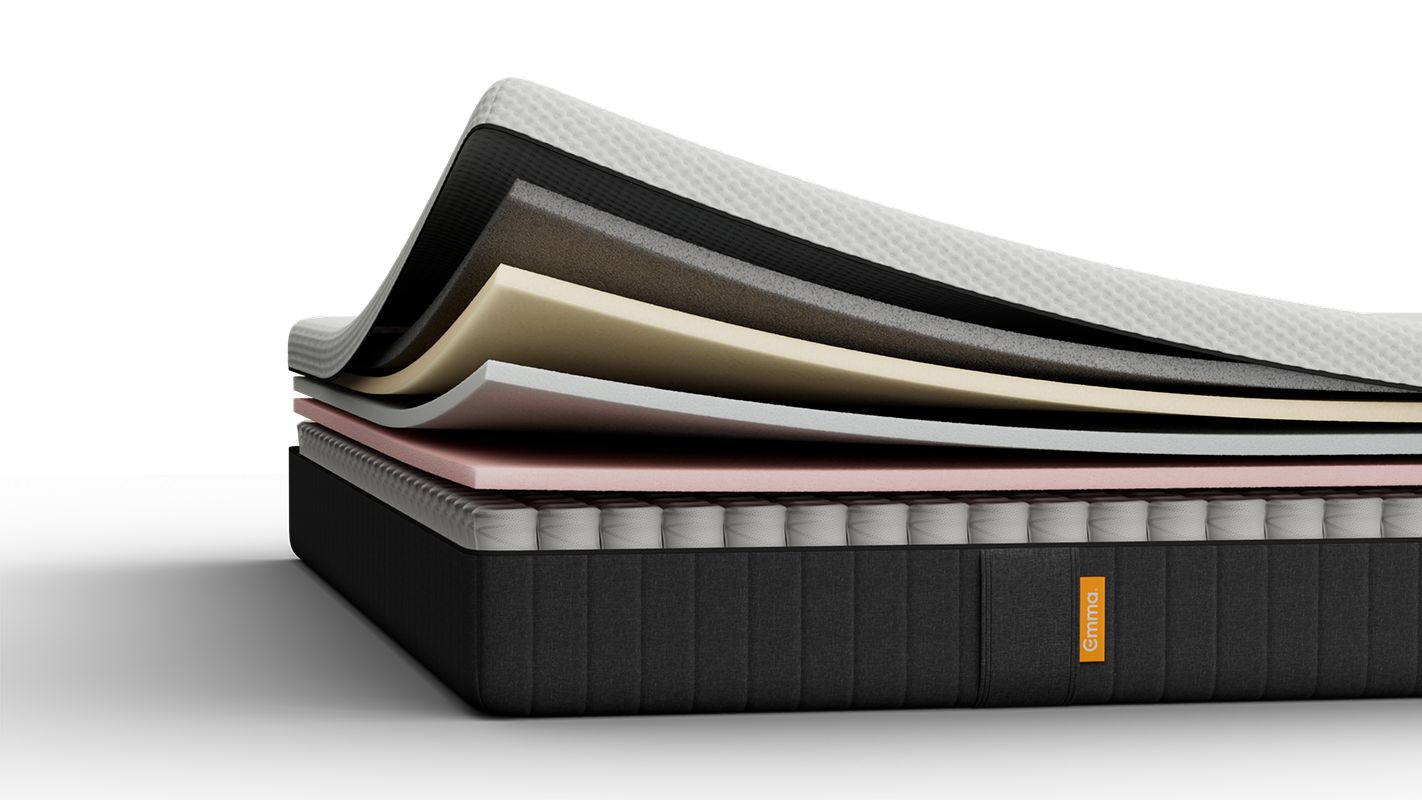 Emma Original Pro Mattress with seven exposed layers.