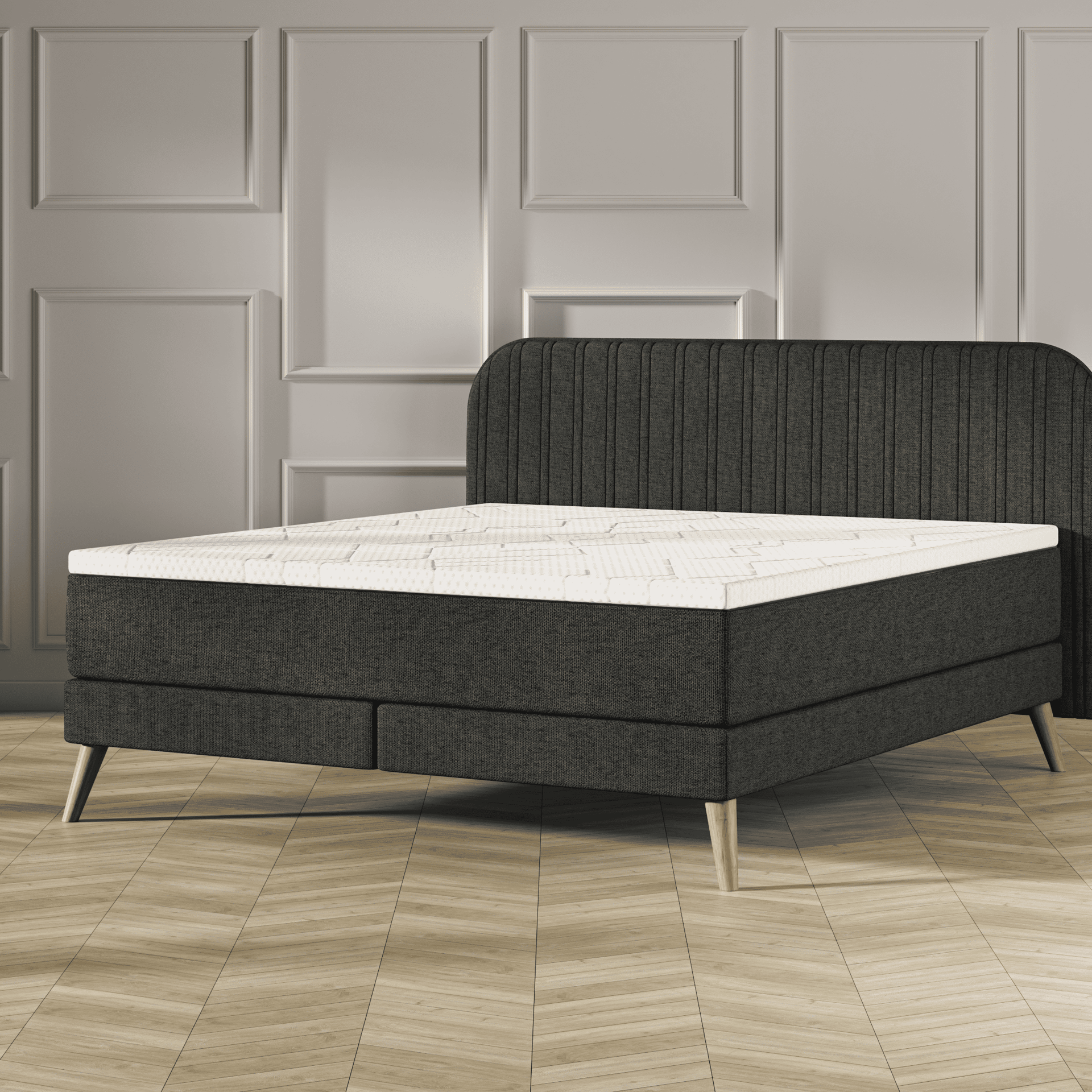 BSBV2 stripedHB Dark Grey Wood topper