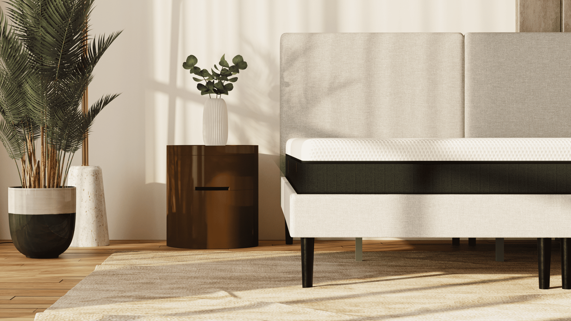 Firmeza media-suave: Diseñado para combinar soporte estable y una sensación de suavidad que se adapta a tus movimientos.