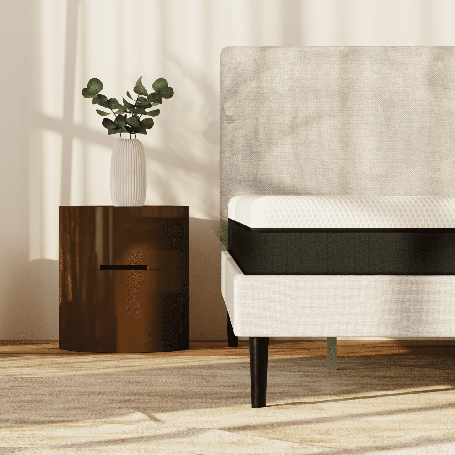 Firmeza media-suave: Diseñado para combinar soporte estable y una sensación de suavidad que se adapta a tus movimientos.