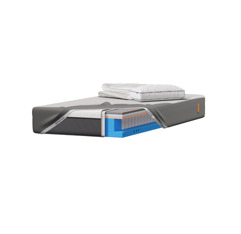 Emma Cooling Mattress with mattress protector, soft pillows and duvet - Black Friday Sale.