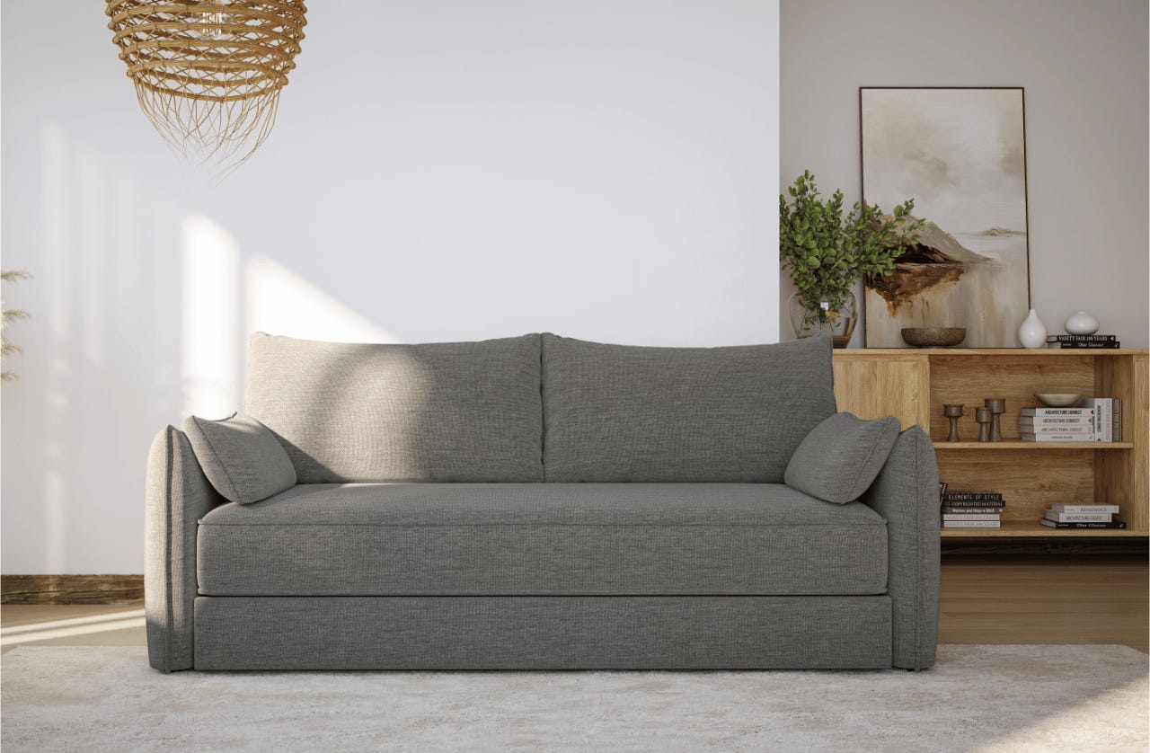 pièce décorée mettant en valeur le canapé-lit