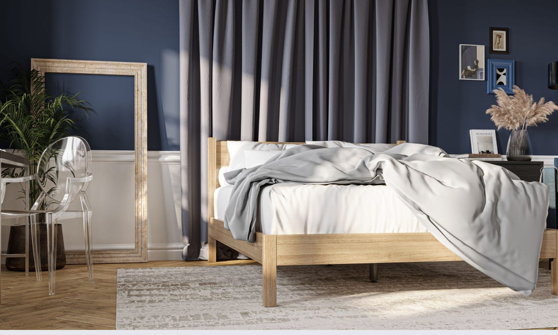 emma matras bed wooden bedgoeden