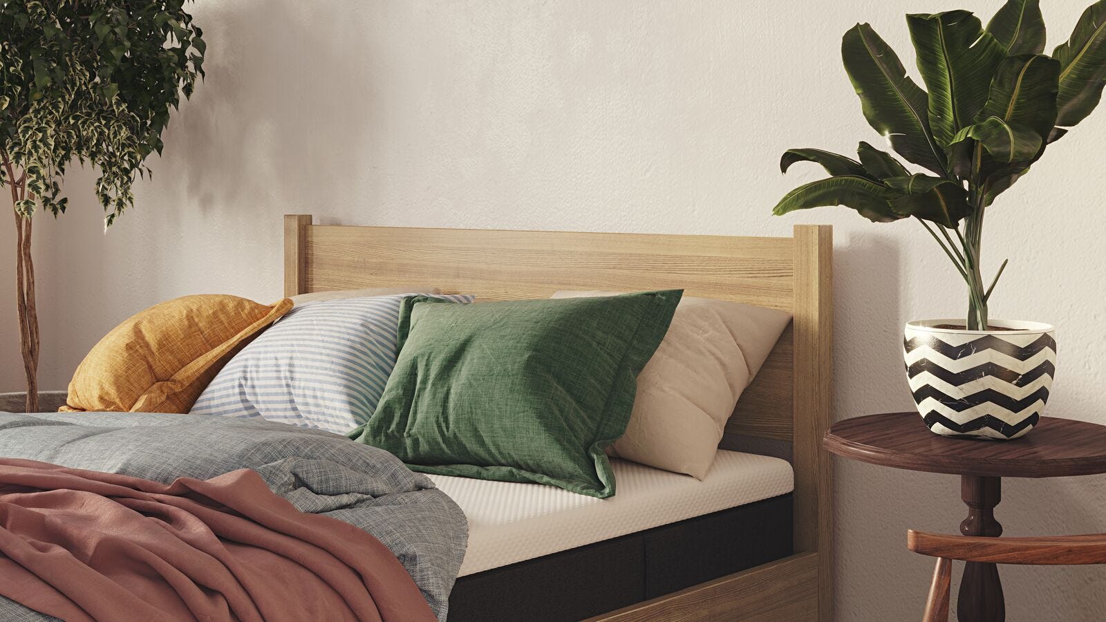 Wooden bed HB