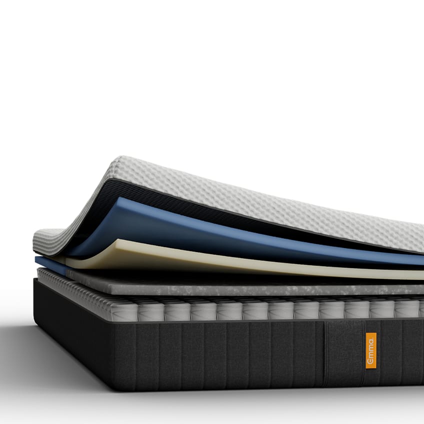 White Emma mattress shown on a neutral background.