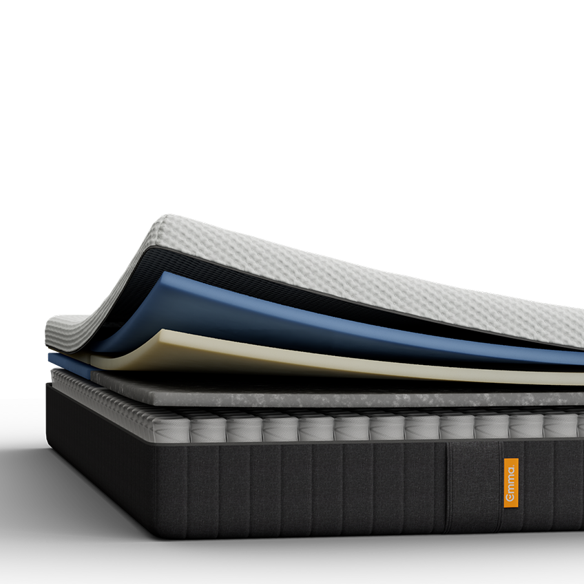 White Emma mattress shown on a neutral background.