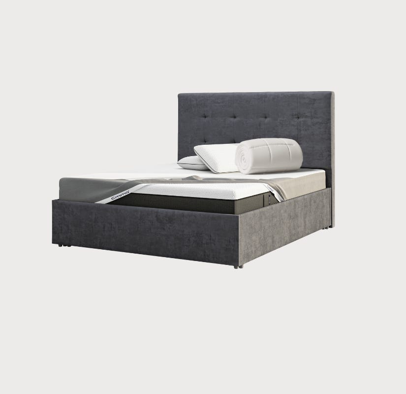 Emma Space Saver Ottoman Bedroom Set - Suited for compact spaces with storage.
