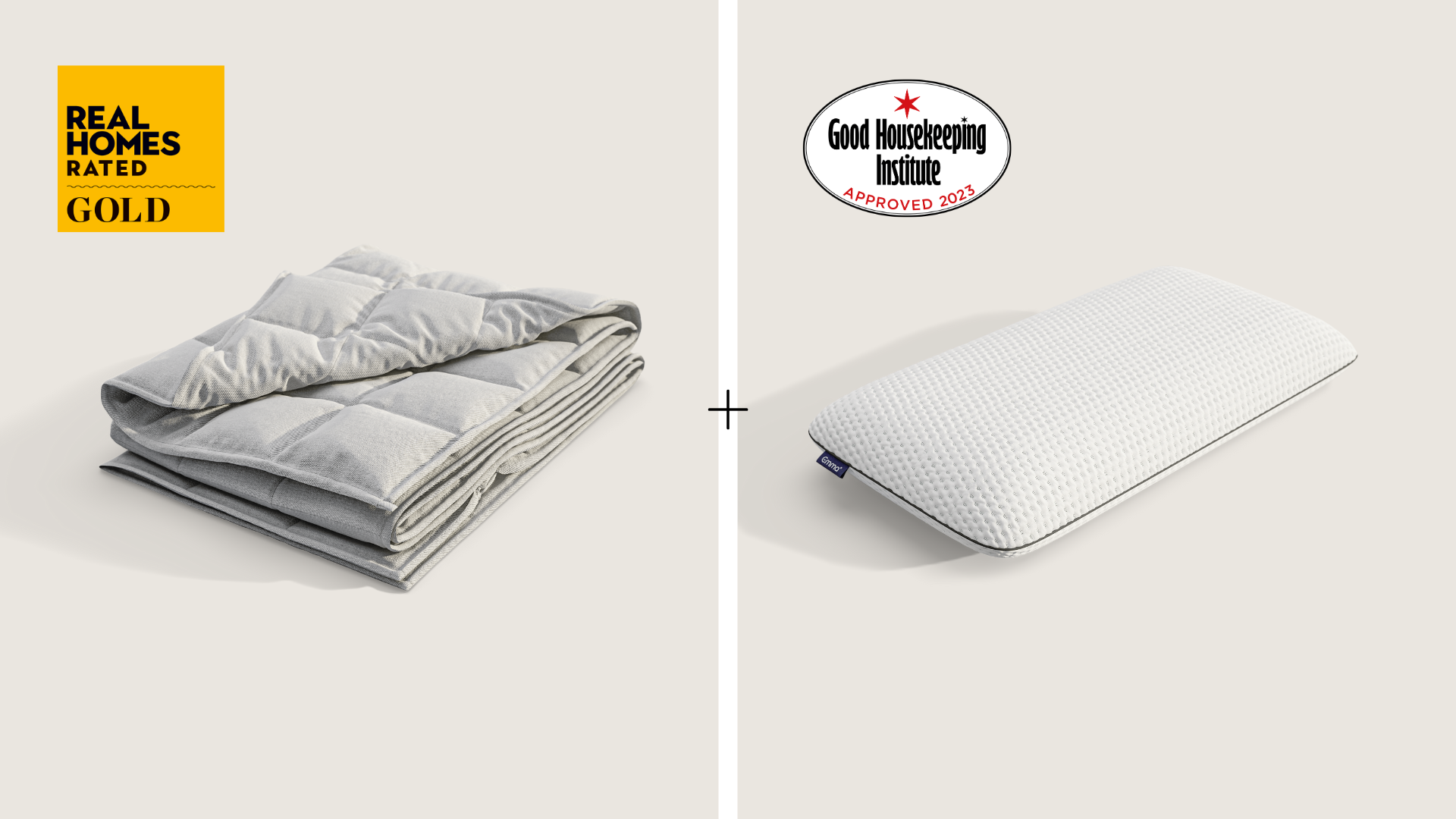 Emma Hug Weighted Blanket with Bamboo Cover and Pillow