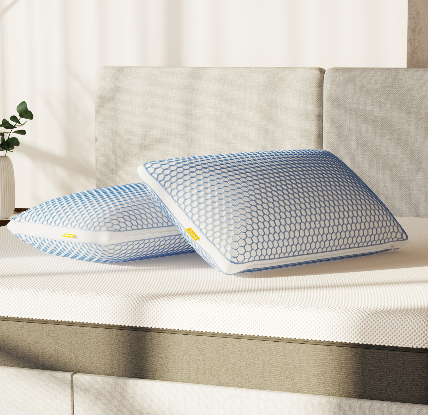 Moça abraçando o Travesseiro Air Emma