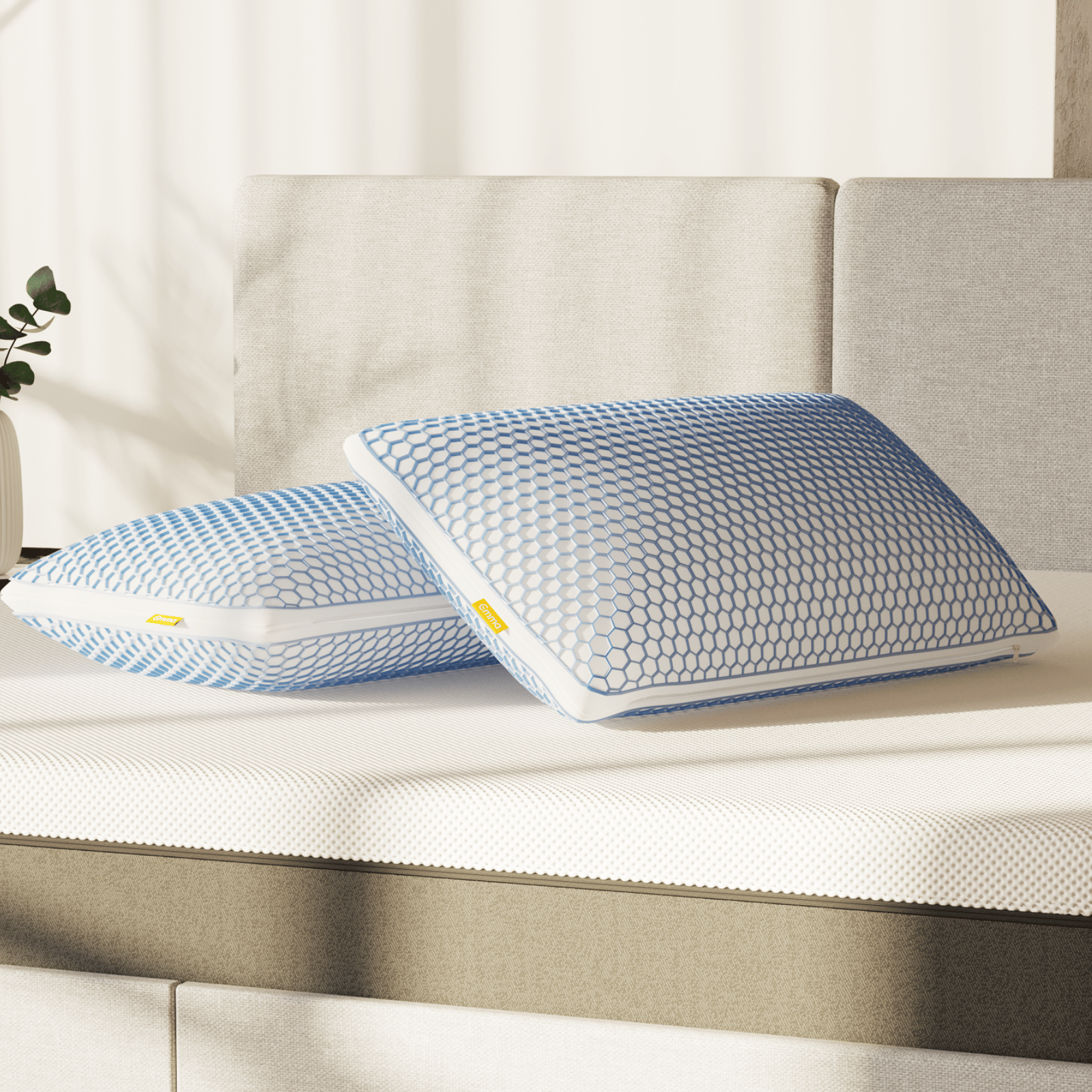 Moça abraçando o Travesseiro Air Emma