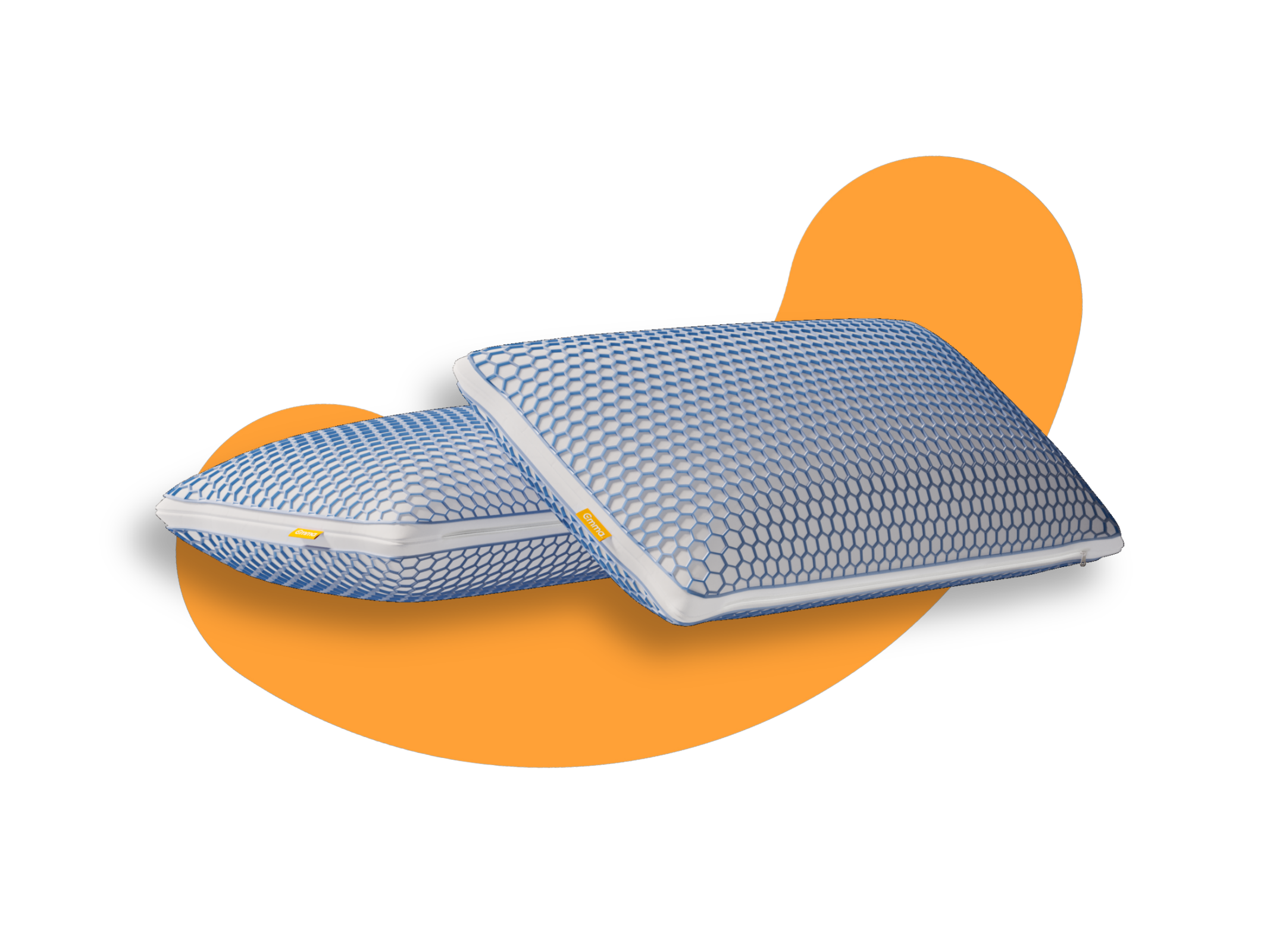 2er-Pack: Emma Elite Stützkissen mit sichtbaren Schichten.