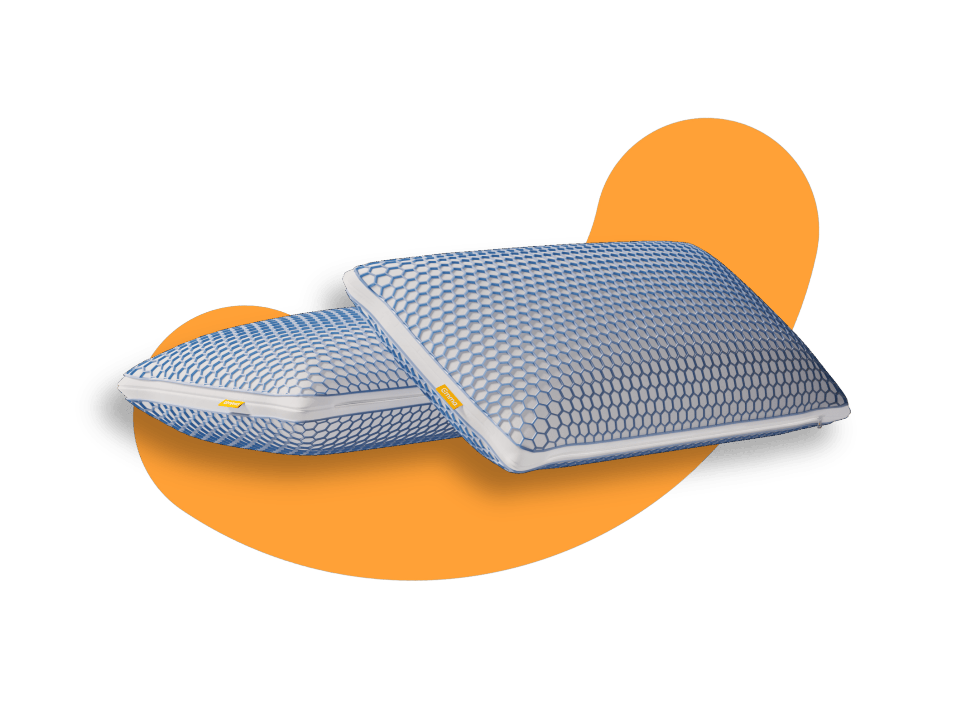 2er-Pack: Emma Elite Stützkissen mit sichtbaren Schichten.