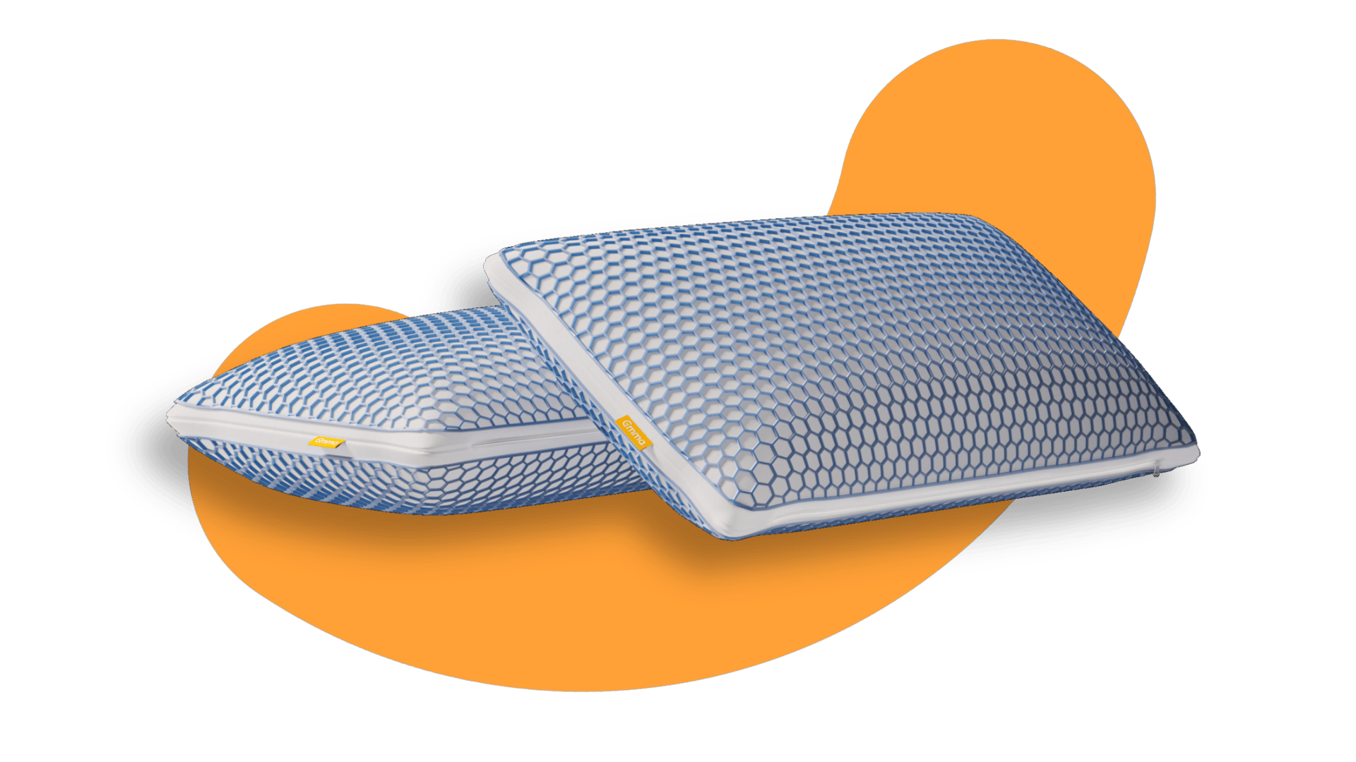 2er-Pack: Emma Elite Stützkissen mit sichtbaren Schichten.