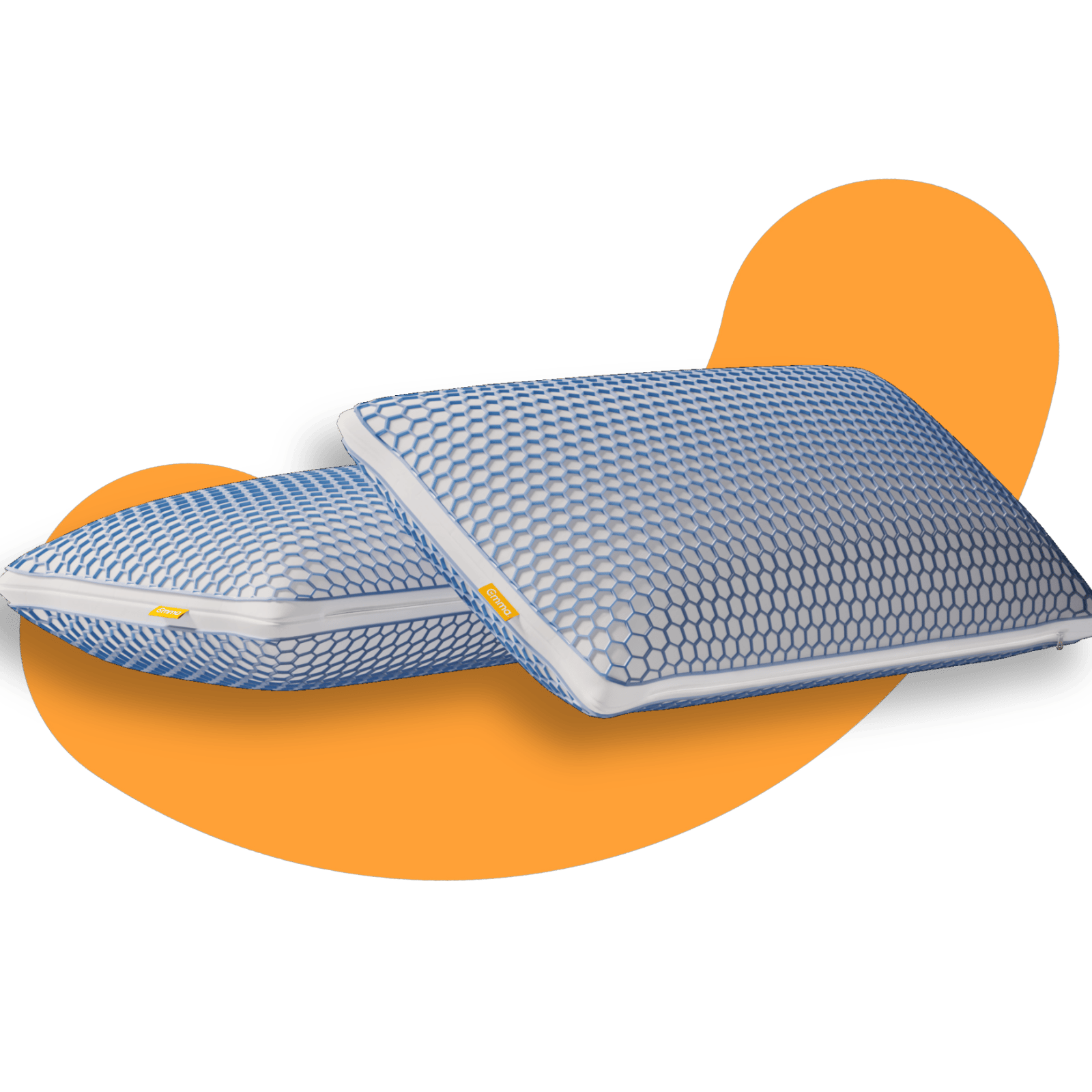 2er-Pack: Emma Elite Stützkissen mit sichtbaren Schichten.