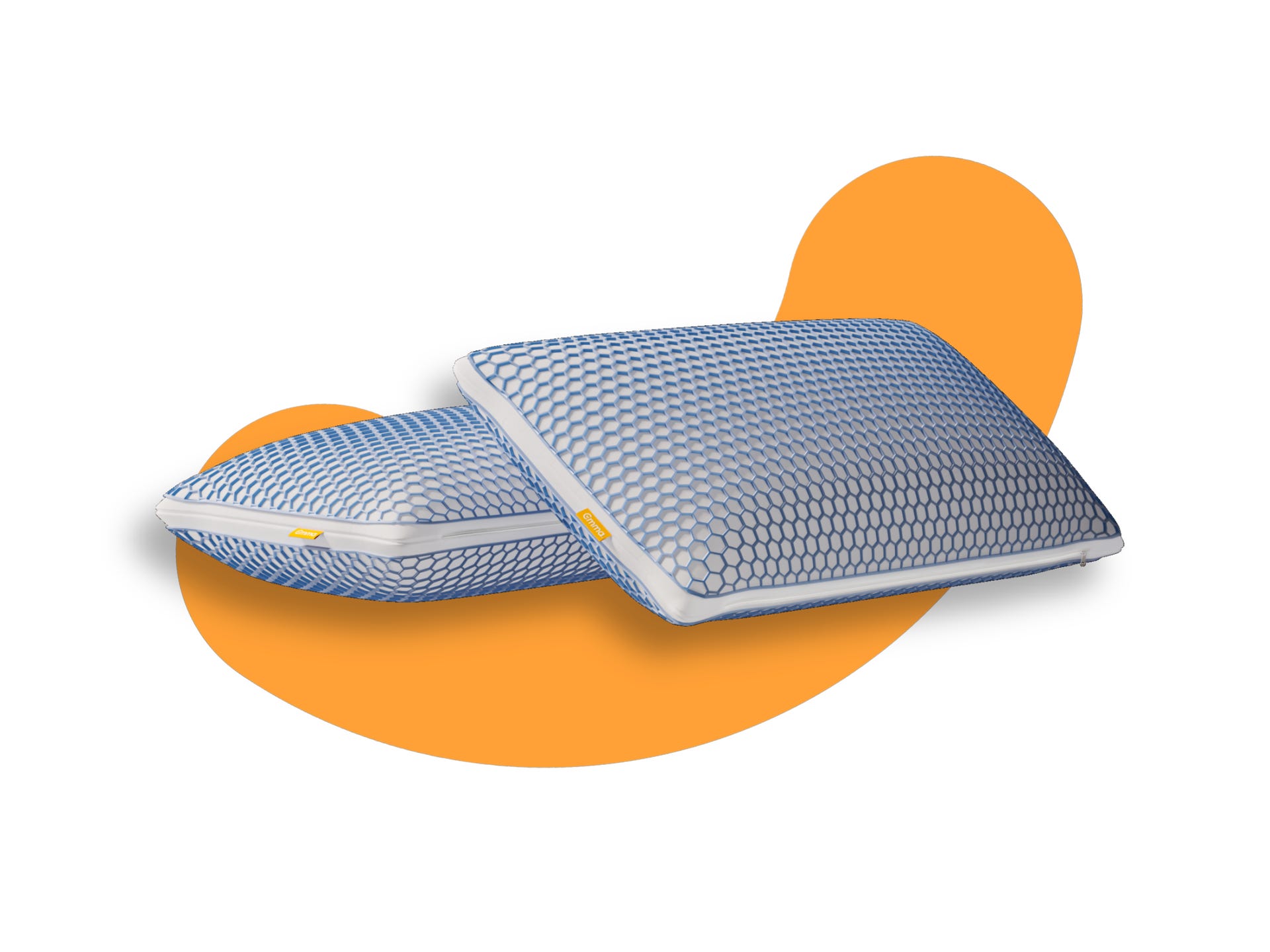 2er-Pack: Emma Elite Stützkissen mit sichtbaren Schichten.