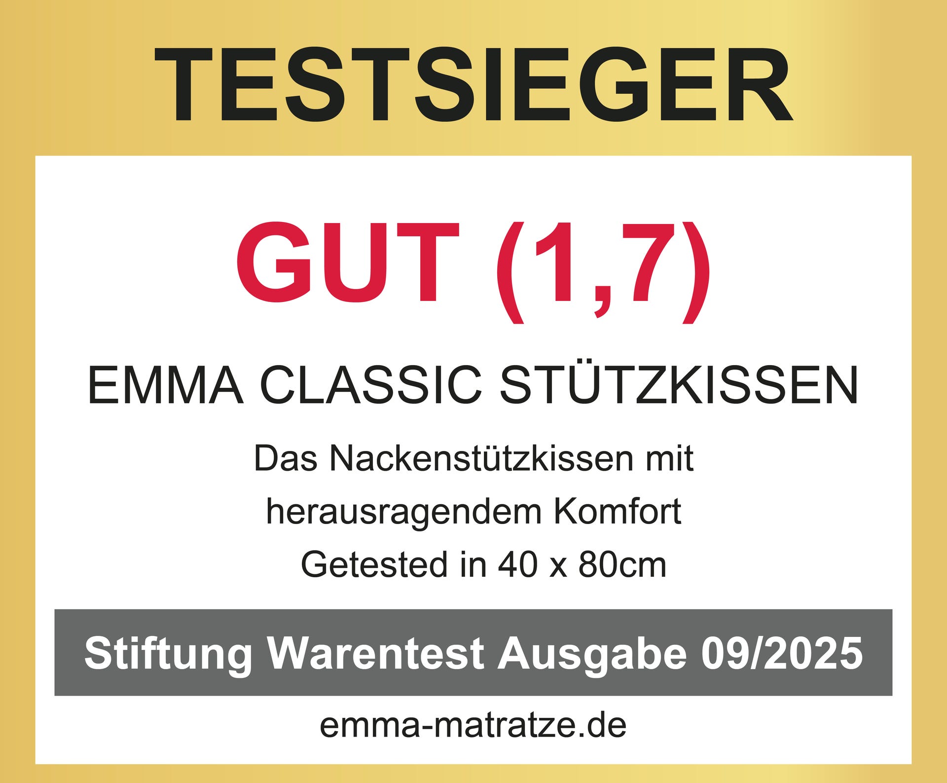 Emma Classic Stützpolster STIWA 1,7 (GuT) Getestet (2025)