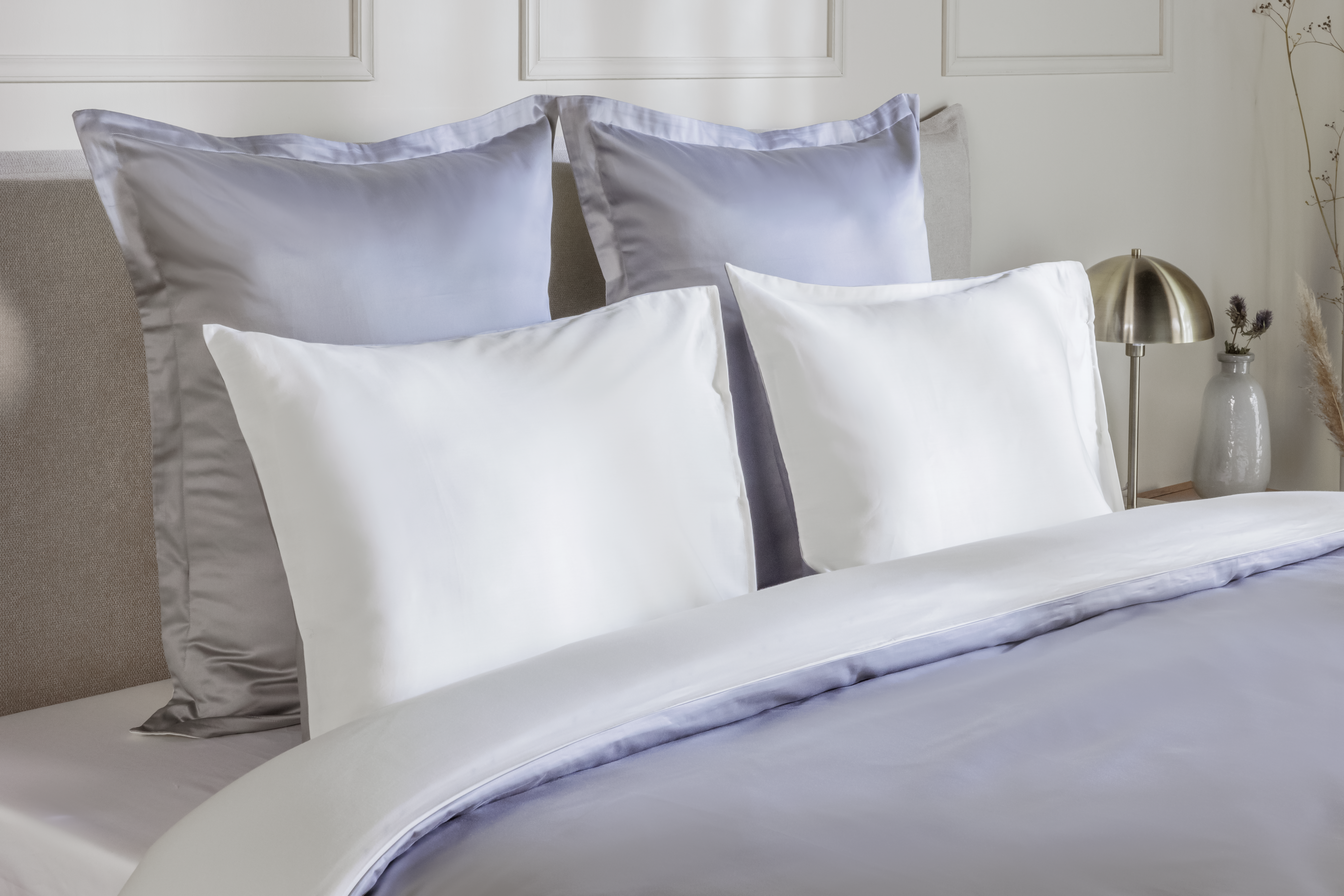 Parure de lit 100 % Satin de Coton naturel | Emma Matelas