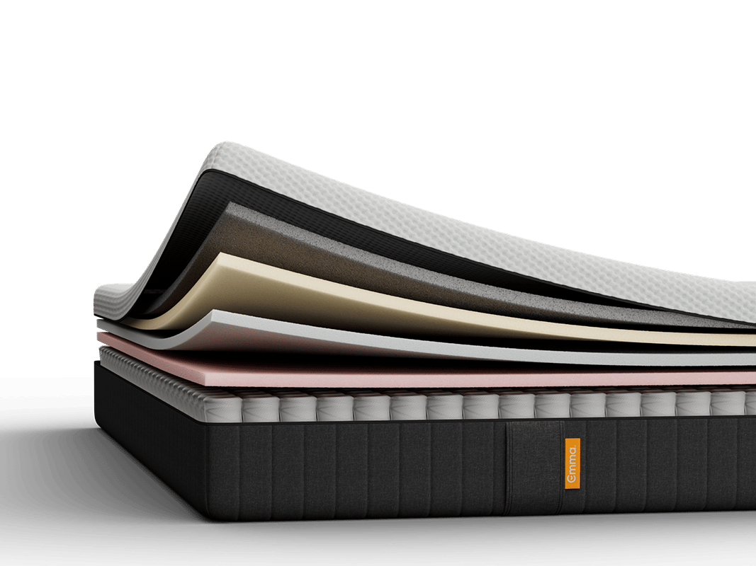 White Emma mattress shown on a neutral background.