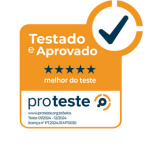 Selo de melhor do teste da Proteste, atribuído ao Colchão Emma Original em 2024. 
