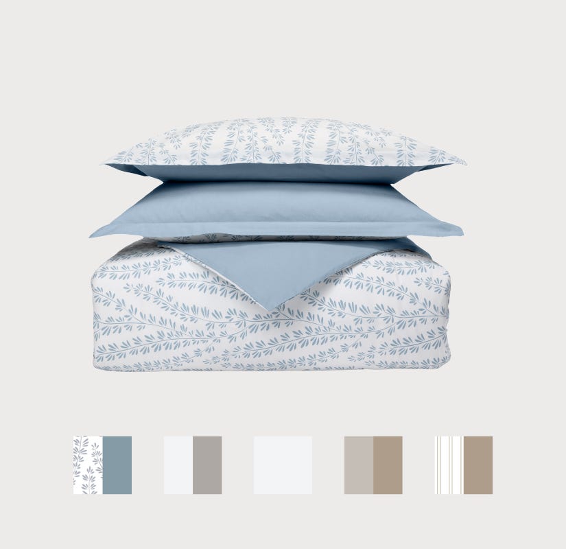 Emma Bed Linen 100% Cotton Percale Set - perfect sleep climate in one set.