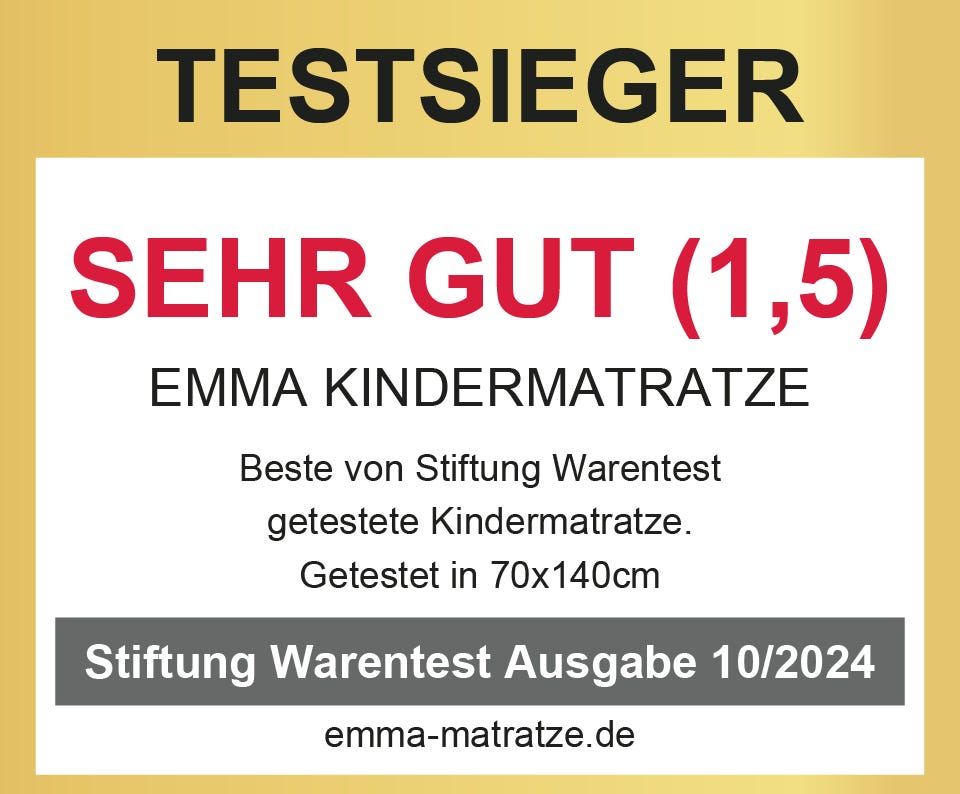 Sehr gut (1,5). Beste von Stiftung Warentest getestete Kindermatratze. Getestet in 70x140 cm. 10/2024