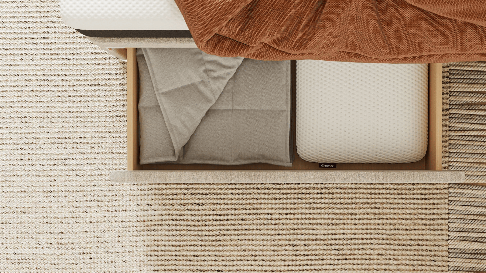 Emma Divan Bed - storage solutions.