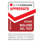 Etichetta Altroconsumo 'Migliore del test' 01/2025 per il prodotto Materasso a Molle Emma Premium
