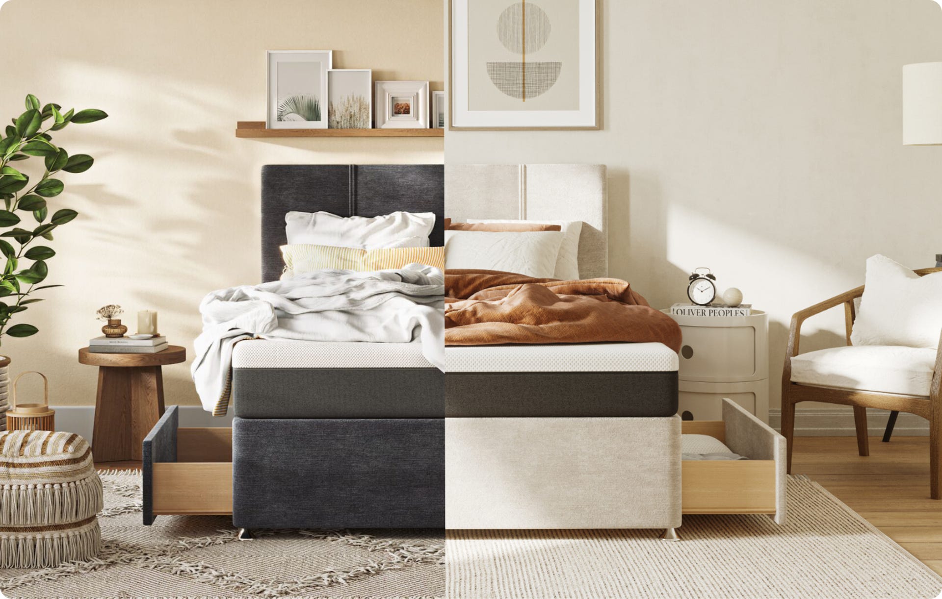 Emma Divan Bed - ideal for any bedroom with storage space.
