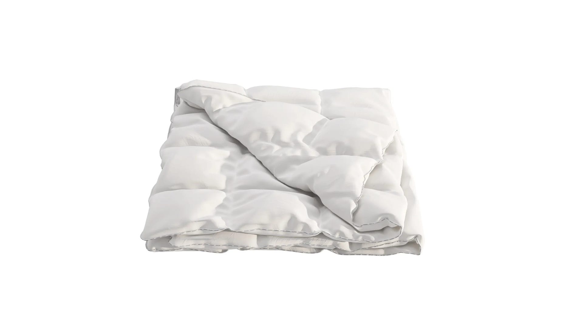 Imagem de um Edredon Emma 4 Estações dobrado, com um fundo branco