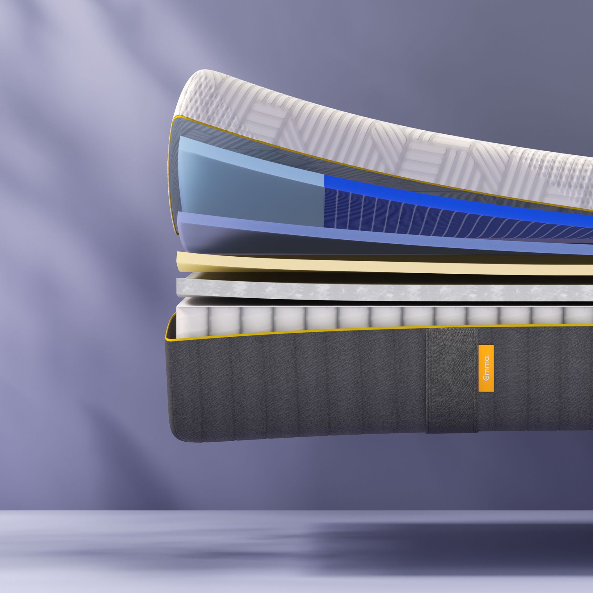 Descubre el Colchón Emma Airgrid Elite y disfruta de una sensación de flotación única. Gracias a la tecnología AirGrid, te sentirás fresco y sin peso.