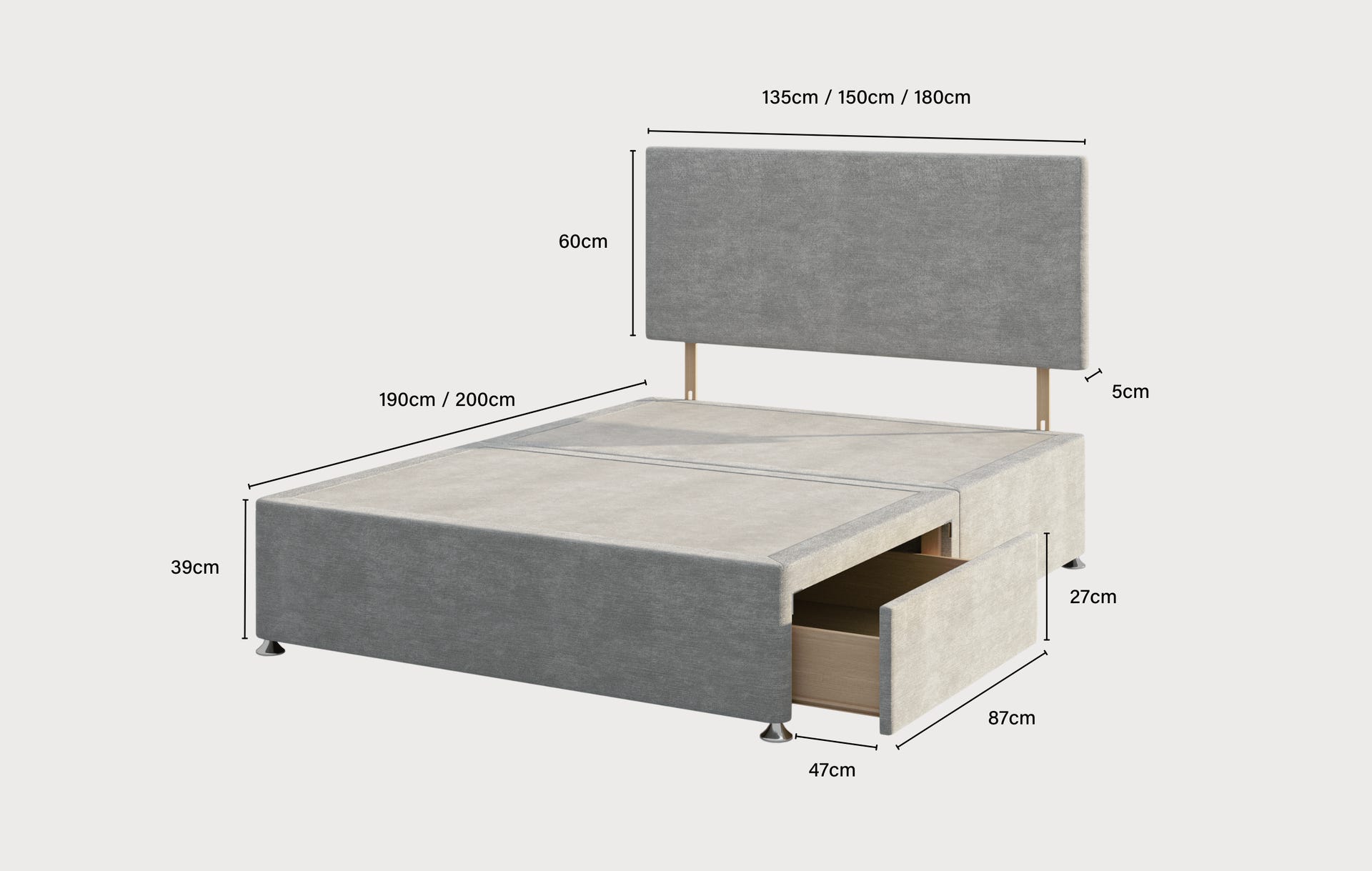 Emma Divan Bed - Customisable look and storage solutions