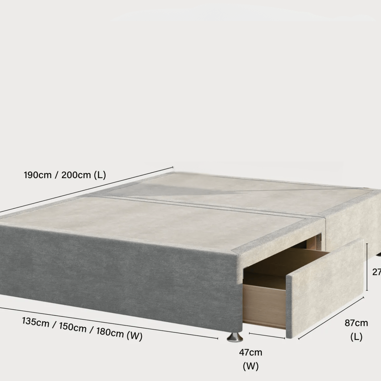 Emma Divan Bed - Customisable look and storage solutions