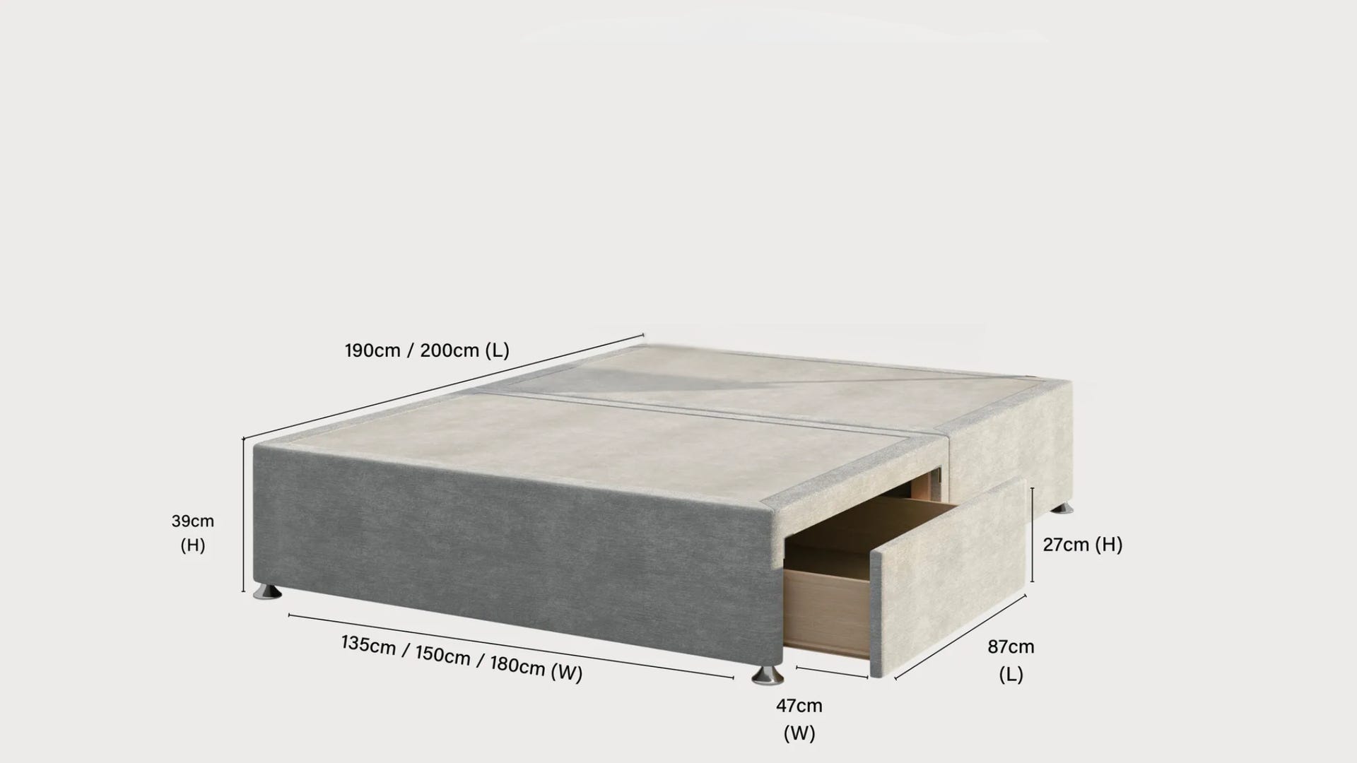 Emma Divan Bed - Customisable look and storage solutions