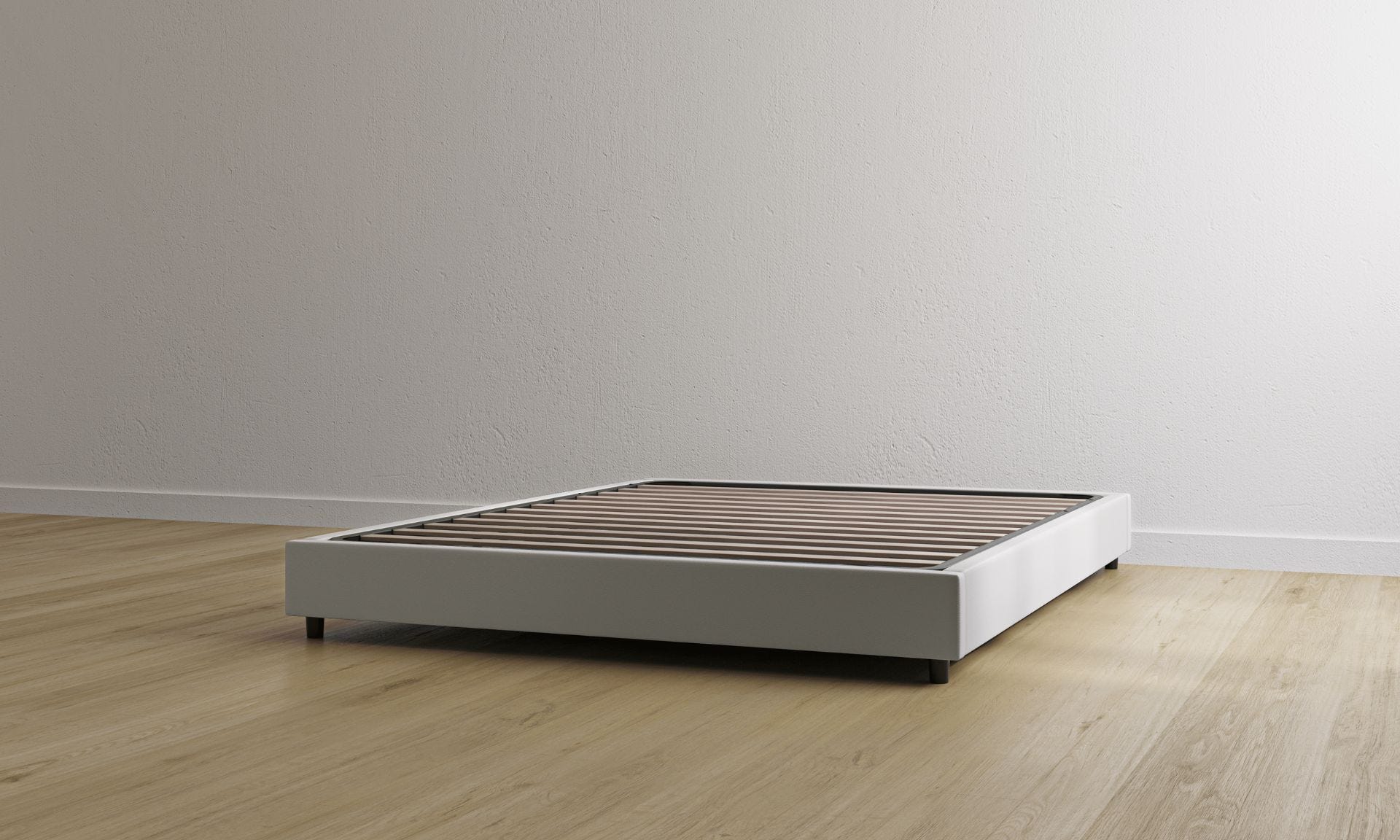 Letto contenitore bianco senza testiera