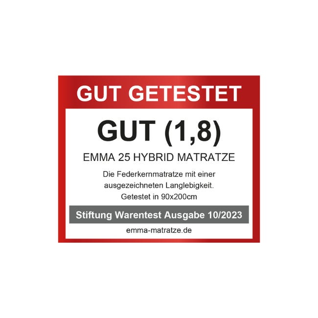 Emma 25 Hybrid: Warentest