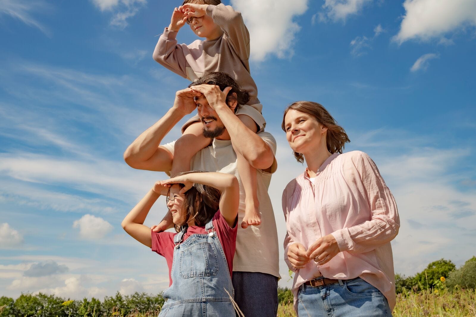 Family outside mood picture