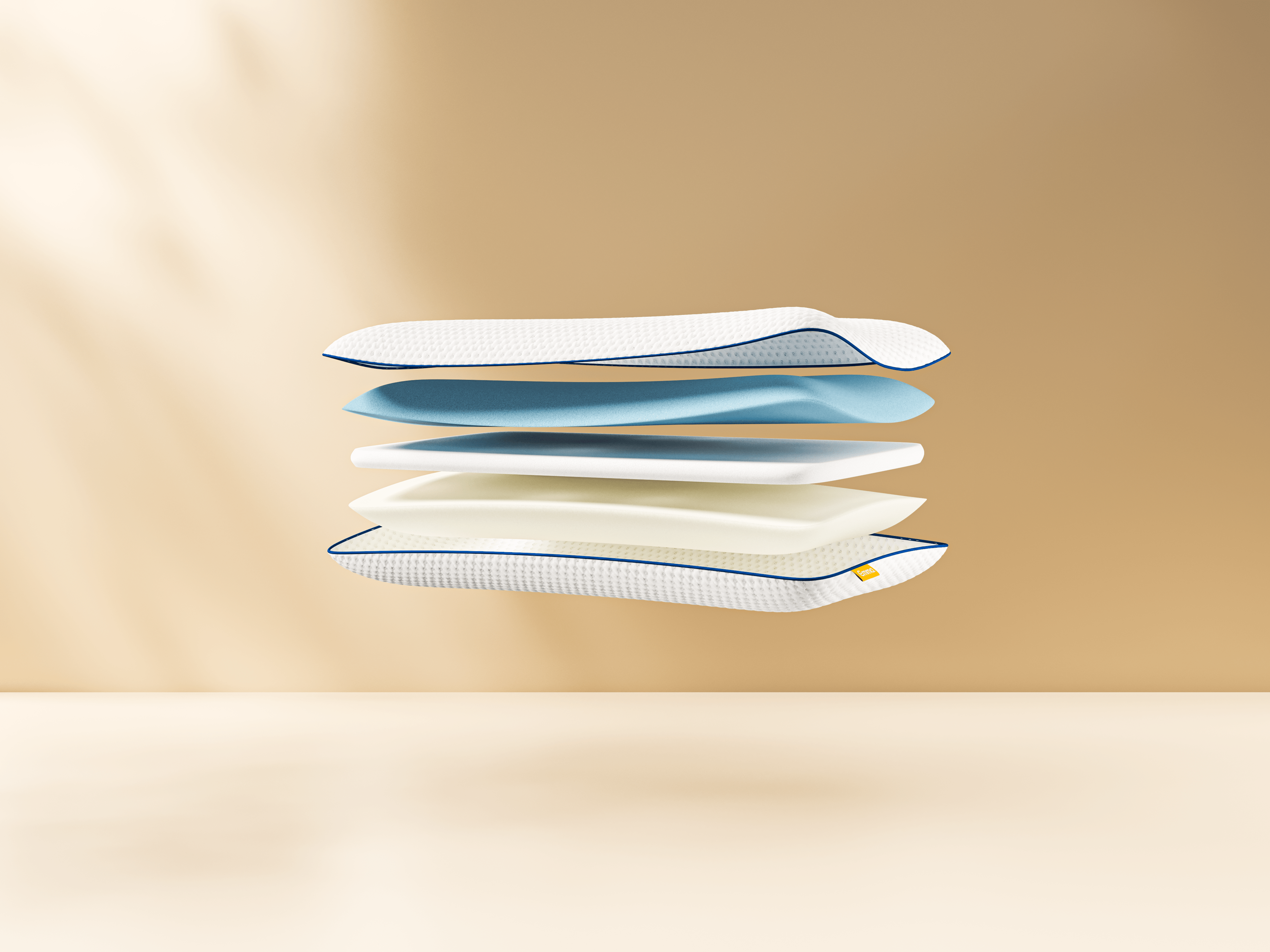 Las capas de una almohada viscoelástica original