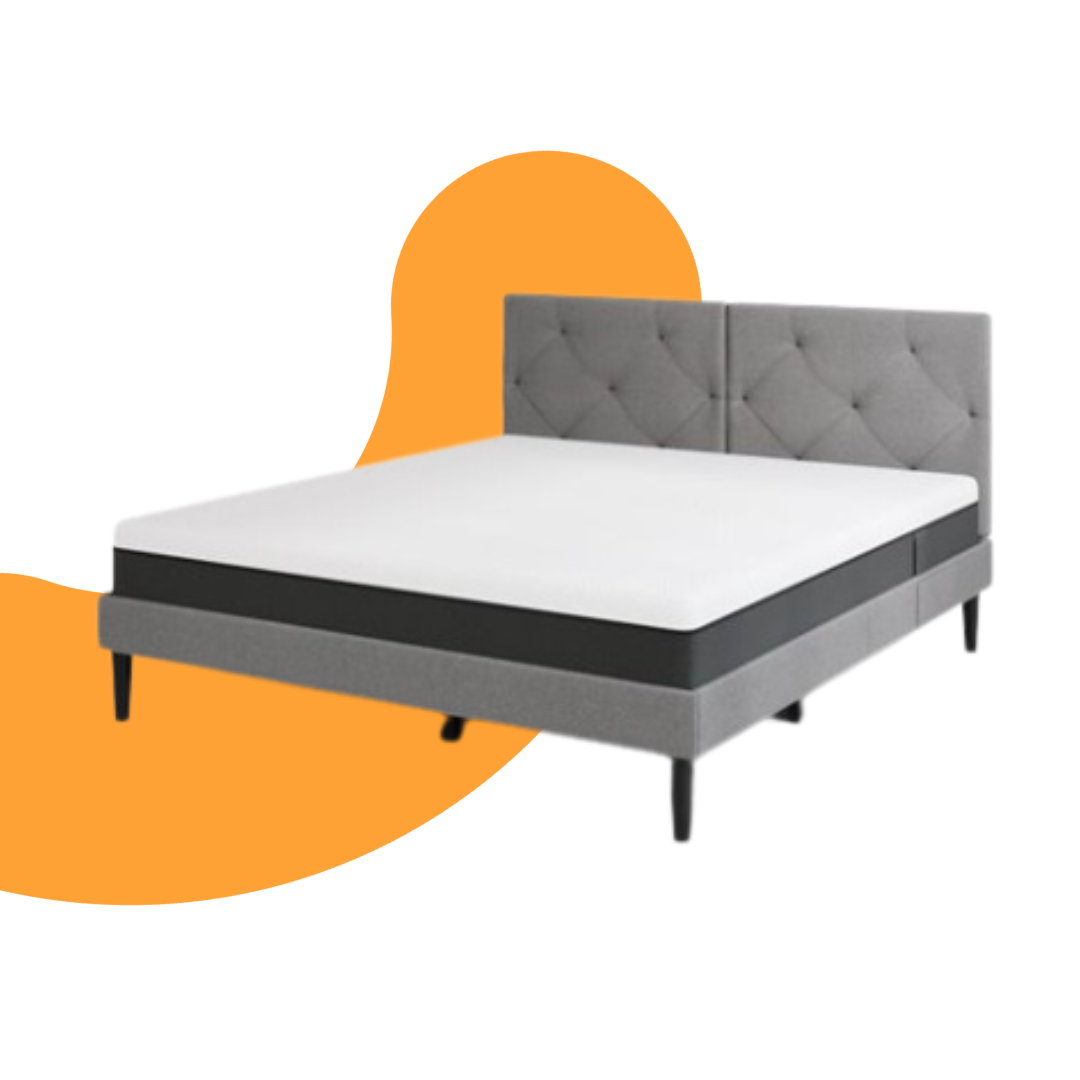 Emma Original Bed - 160x200 cm - Licht grijs - Klassiek Hoofdbord - 4 Lades