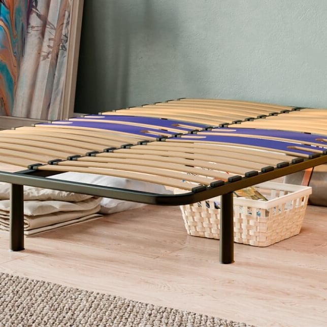 Rete letto con doghe in legno