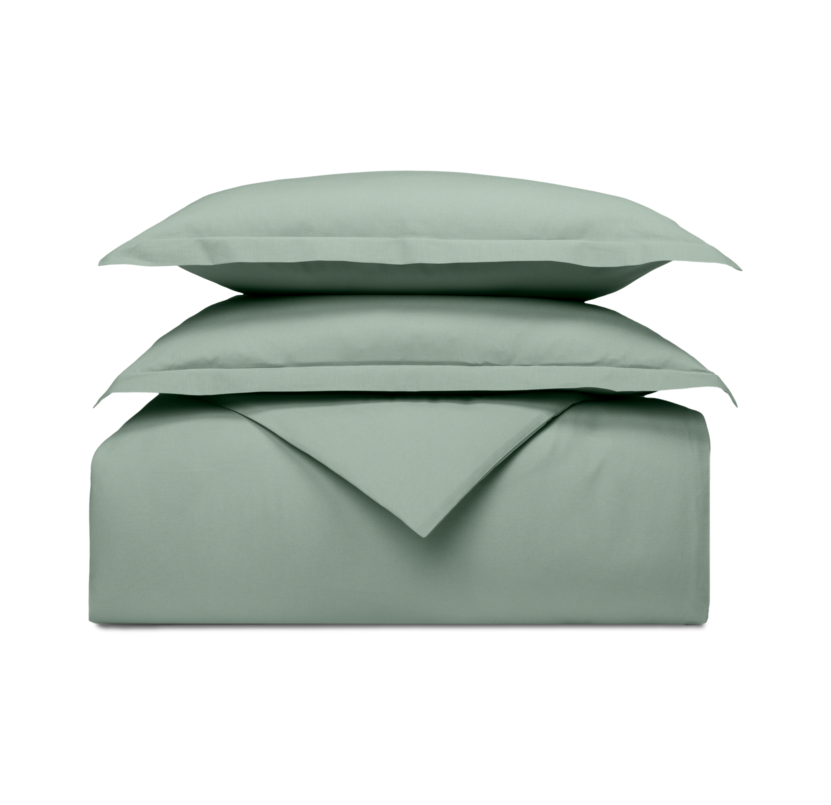Set di biancheria da letto piegato verde chiaro