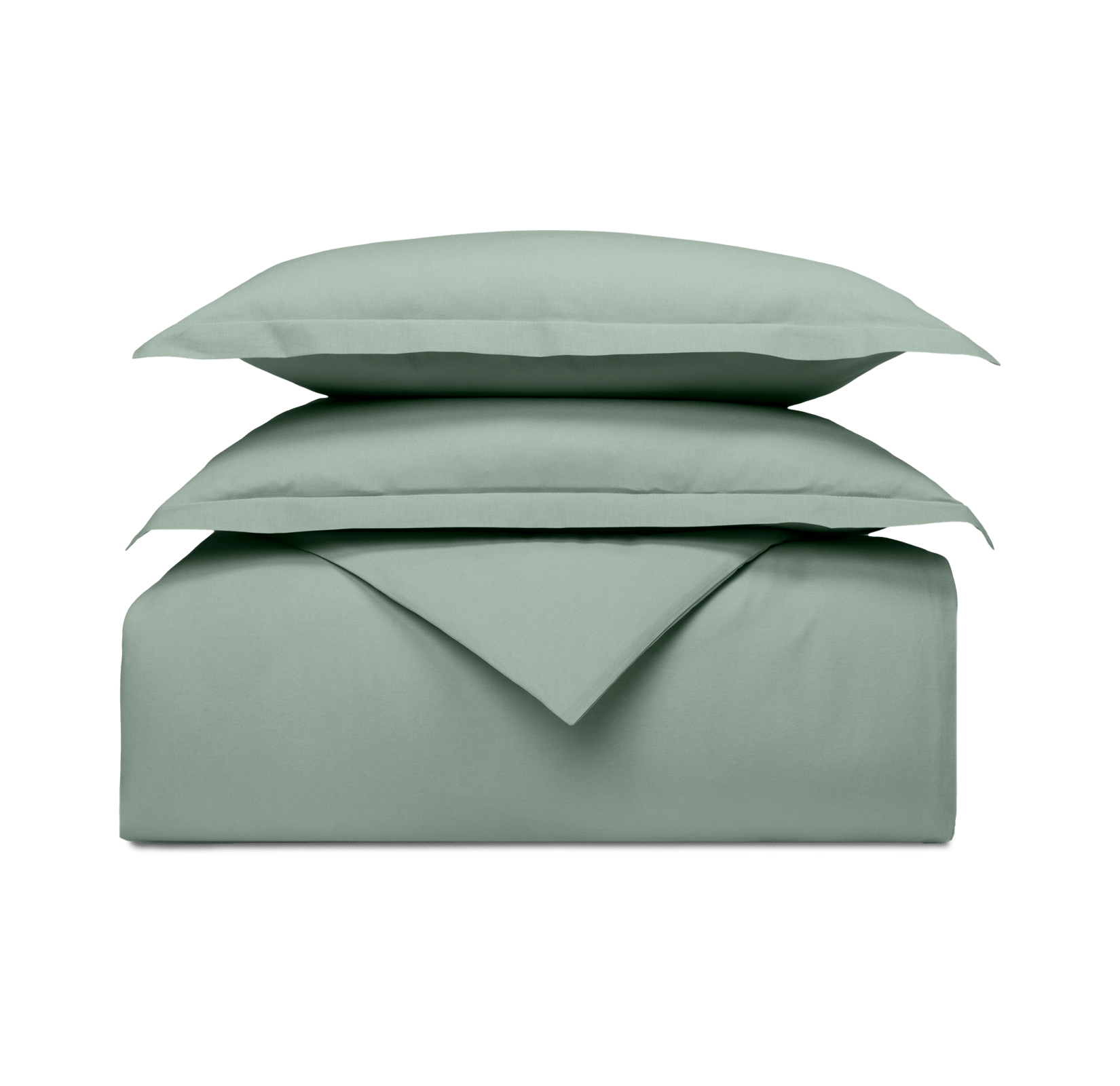 Set di biancheria da letto piegato verde chiaro