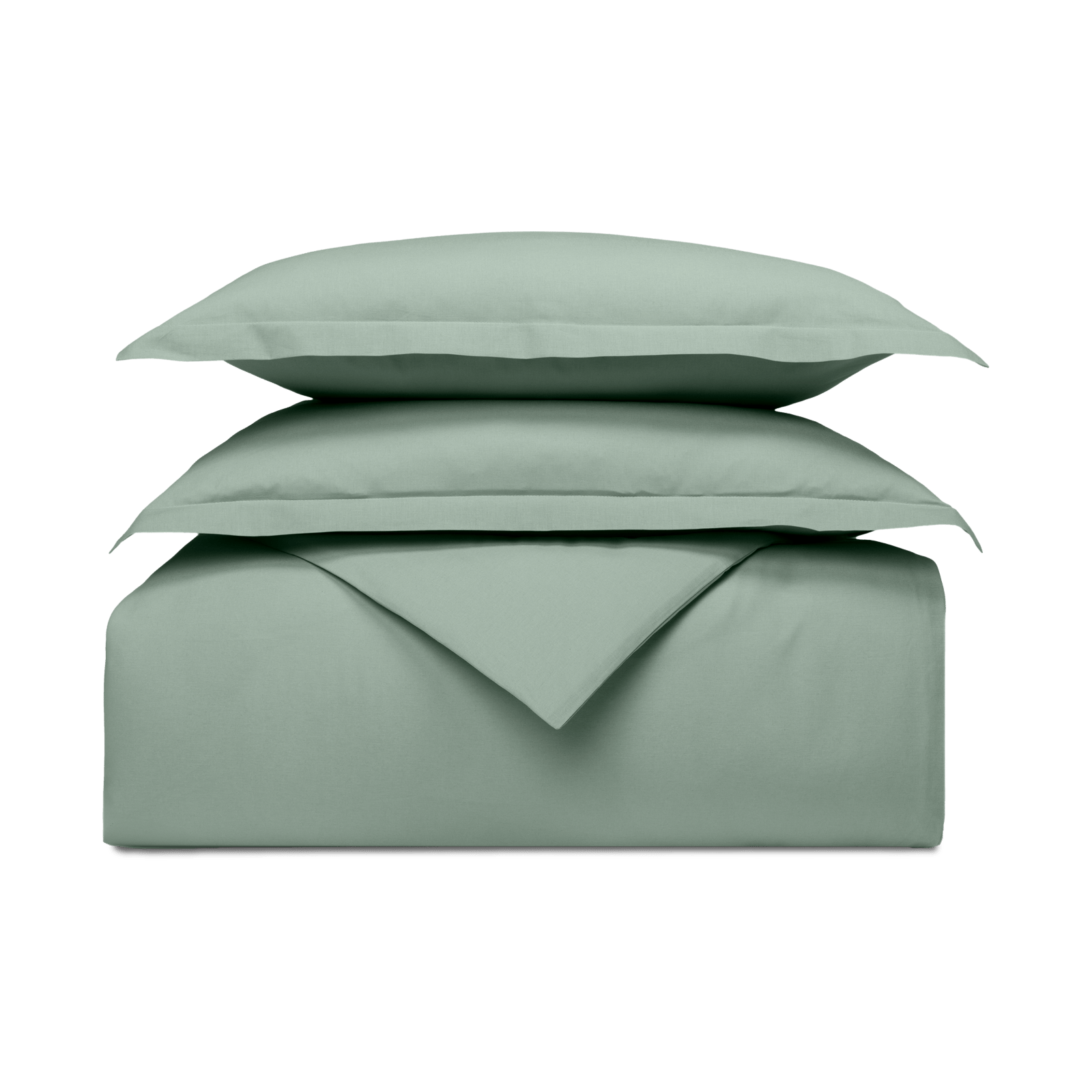 Set di biancheria da letto piegato verde chiaro